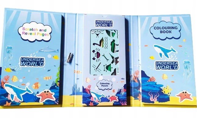 tęczowa zdrapywanka kolorowanka 3w1 ocean
