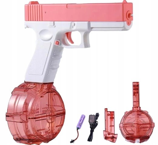 pistolet na wodę automatyczny różowy