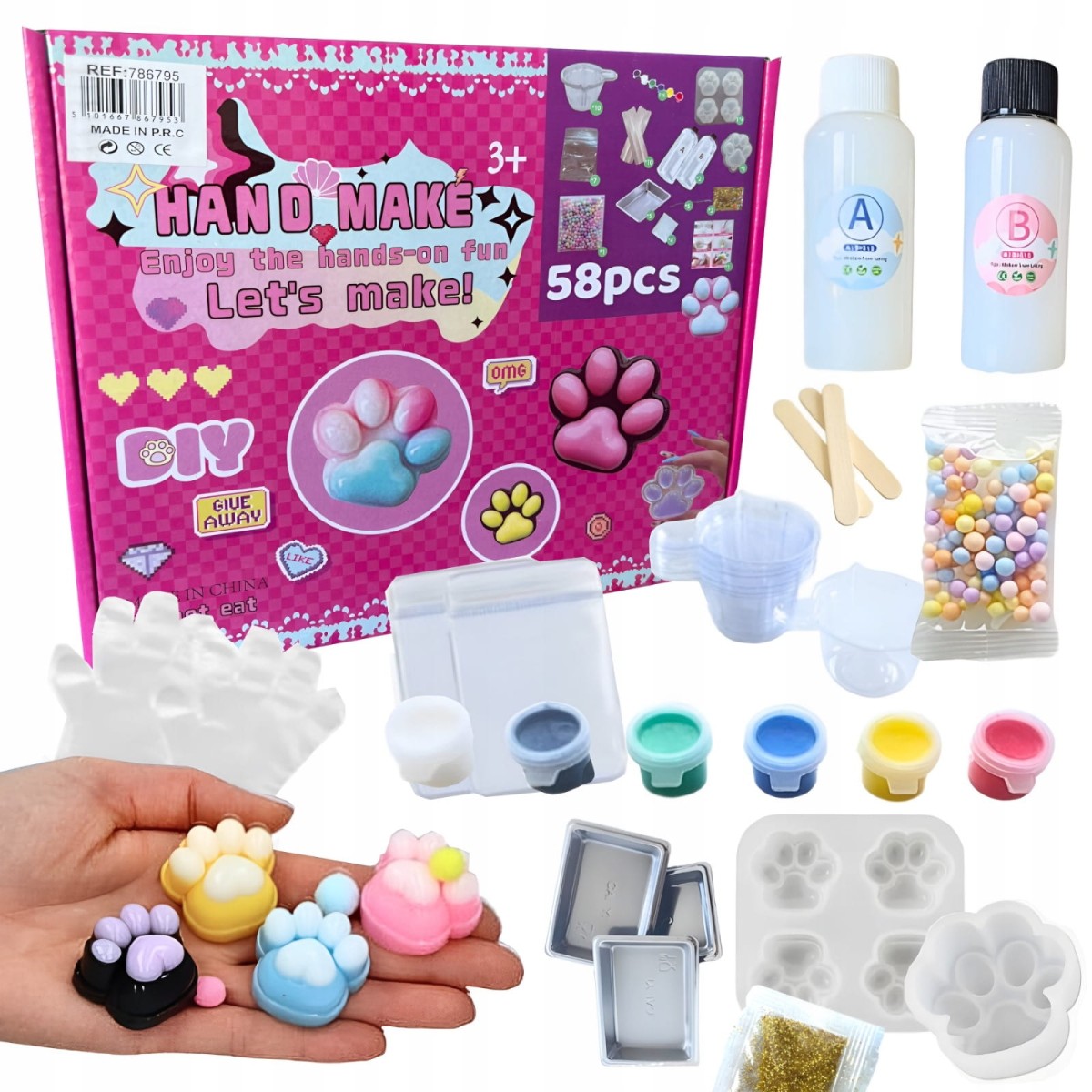 zestaw do robienia gniotków kocia łapka