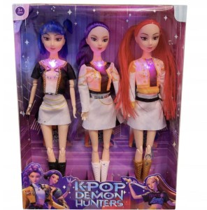 Zestaw 3 Lalek Kpop z muzyką: Rumi Mira i Zoey