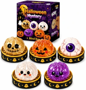 Zestaw 5 Gniotków Halloween Dumpling Brokat