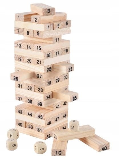 jenga zręcznościowa gra dla dzieci drewniana