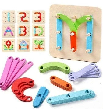 drewniana układanka manipulacyjna montessori