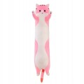 maskotka długi kotek 70 cm różowy