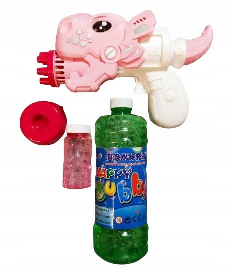 maszynka bazooka do baniek mydlanych dinozaur różowy