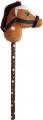 brązowy konik na kiju hobby horse