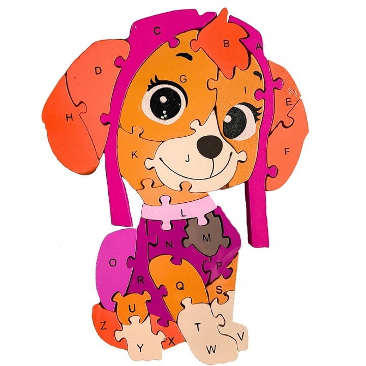 drewniane puzzle edukacyjne Skye Psi Patrol