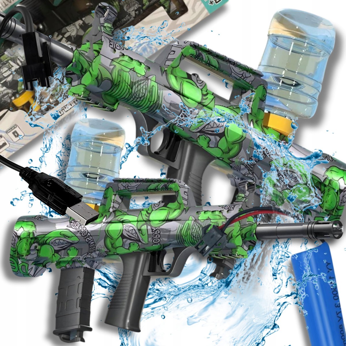 elektryczny karabin na wodę dla dzieci akumulator