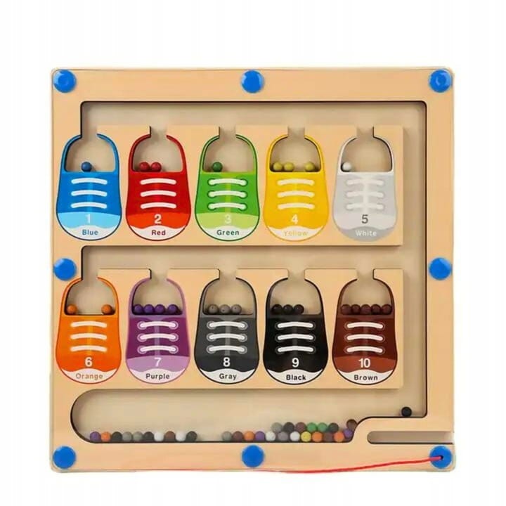magnetyczna tablica drewniana montessori 30 x 30cm sorter dla dzieci
