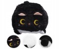 kwadratowy kotek czarny maskotka poduszka