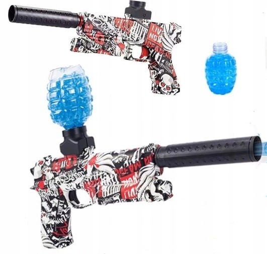 automatyczny pistolet na kulki żelowe z tłumikiem zabawka