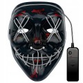 maska led na halloween imprezę czarna