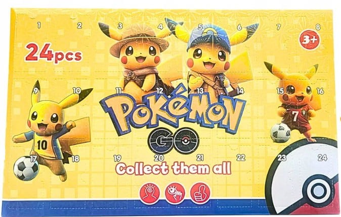 pikachu kalendarz adwentowy z figurkami pokemon